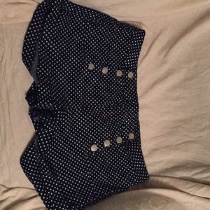 Polkadot shorts with button down front
